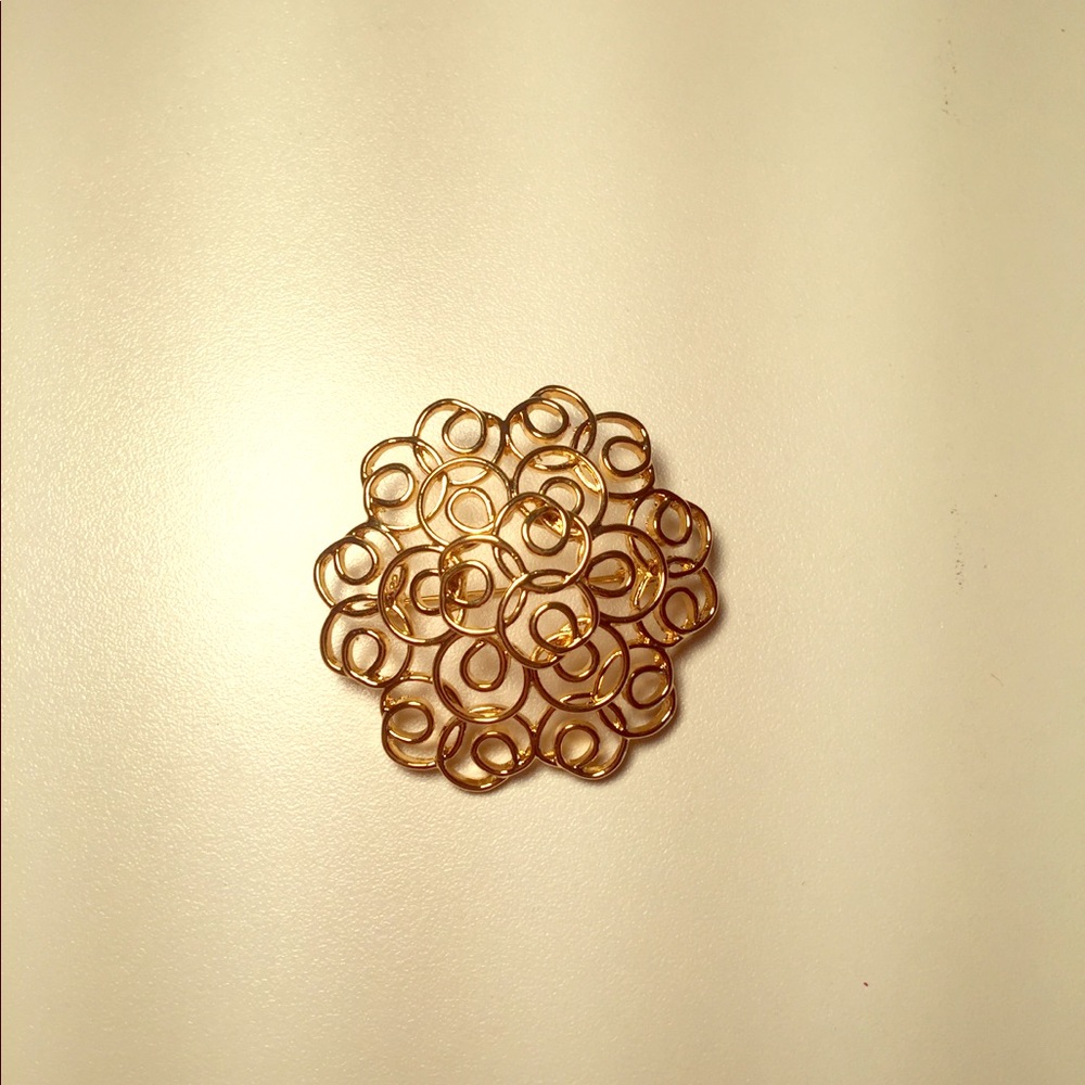 Gold Brooch—Squiggles Pin